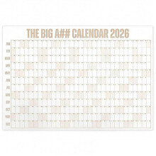 (Coffee) The Big A Calendar Extra Large 2026 Full Year Calendar for Home/Office Planning Minimalist Aesthetic Wall Planner Landscape