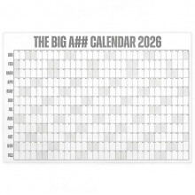 (Grey) The Big A Calendar Extra Large 2026 Full Year Calendar for Home/Office Planning Minimalist Aesthetic Wall Planner Landscape