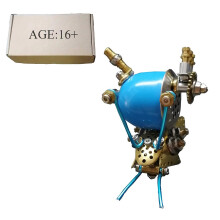 3D Metal Snail Puzzle Kit with Realistic Design, DIY Steampunk Insect Sculpture, Blue, 100+PCS
