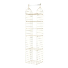 (5 Layer, Beige) Foldable Clothing Organizing Rack with Multi-Layer Hangable Clothes Finishing Basket for Hat Clothing