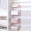 (Two Layer,Pink)Foldable Clothing Organizing Rack with Multi-Layer Hangable Clothes Finishing Basket for Hat Clothing 3