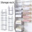 (Three Layers,White)Foldable Clothing Organizing Rack with Multi-Layer Hangable Clothes Finishing Basket for Hat Clothing 2