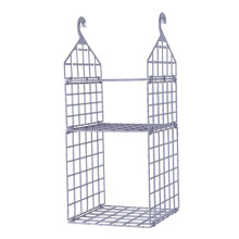 (Two Layer, Grey) Foldable Clothing Organizing Rack with Multi-Layer Hangable Clothes Finishing Basket for Hat Clothing