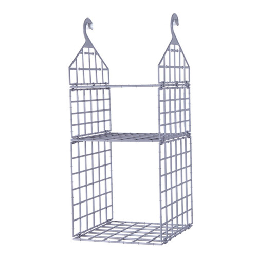 (Two Layer,Grey)Foldable Clothing Organizing Rack with Multi-Layer Hangable Clothes Finishing Basket for Hat Clothing