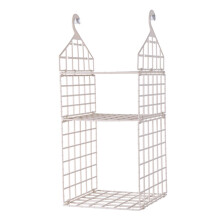 (Two Layer, Beige) Foldable Clothing Organizing Rack with Multi-Layer Hangable Clothes Finishing Basket for Hat Clothing
