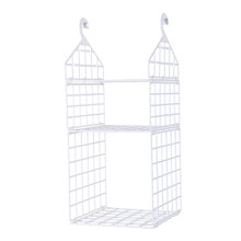 (Two Layer, White) Foldable Clothing Organizing Rack with Multi-Layer Hangable Clothes Finishing Basket for Hat Clothing