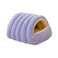 (M, Purple) Cat Sleeping Bed for Winter Use Breathable Cozy Cat Cave Bed for Small Medium Pet