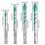 4pcs Spirals Four-blade Eccentric Drill Bits Versatile Eccentric-Twist Drill Bits Set for Wood/Tile/Etc 4