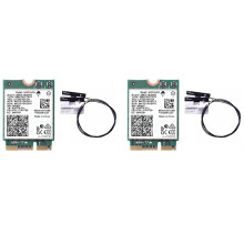 2X Wifi Card Ax201 Ngw with Antenna Wifi 6 3000Mbps M.2 Cnvio2 5.1 Wifi Adapter for Windows10