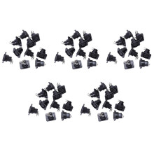 50 Peças Pretas XLR de 3 Pinos Fêmea Montagem em Painel Conector de Soquete PCB para Montagem em Painel