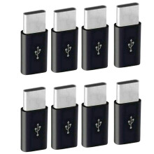 8X Adaptador Micro-USB Una USB C, Adaptador de Carga Una Typec, Conector de Conversión de Adaptador USB Tipo C con Resistencia