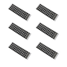 6X Bianco Lettere Francese Azerty Tastiera Sticker Cover Nera per PC Laptop