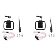2X FM Antenne für Stereo Innen Empfänger, Ancable Universal 75 Ohm / 300 Ohm FM AM Radio Antennen Kit mit Antennen Konverter