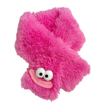 (Rose Red)Girls Boys Warm Plush Scarf Neckwarmer Winter Cute Cartoon Thick Soft Shawl Wrap Scarves Warm Neck Cover  White