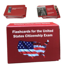 US Citizenship Flash Cards 2024 Naturalization Test Prep 100 USCIS Questions Compact Pocket Size