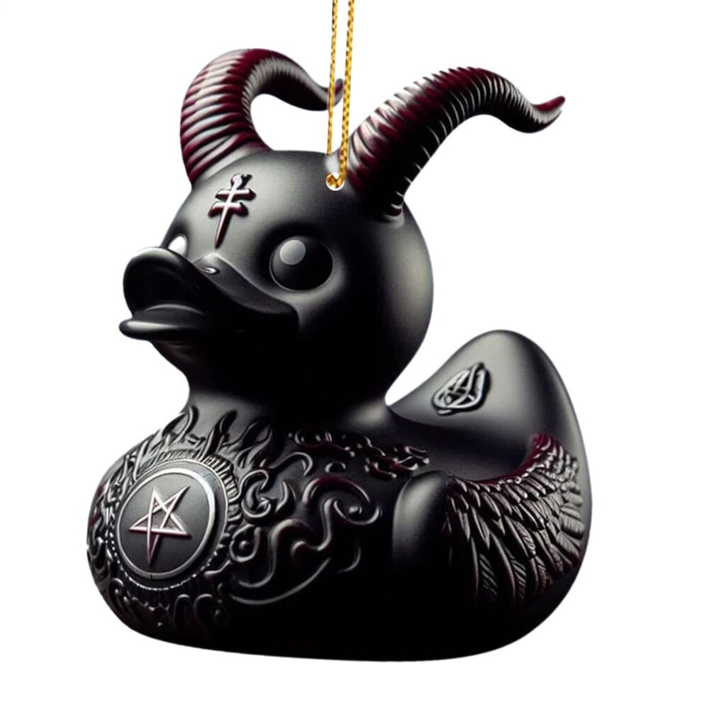 Duck Car Ornament 2D Acrylic Demon Duck Ornament, Car Pendant Decor, Automotive Accessories, Vehicle Interior Decor 9771547134268