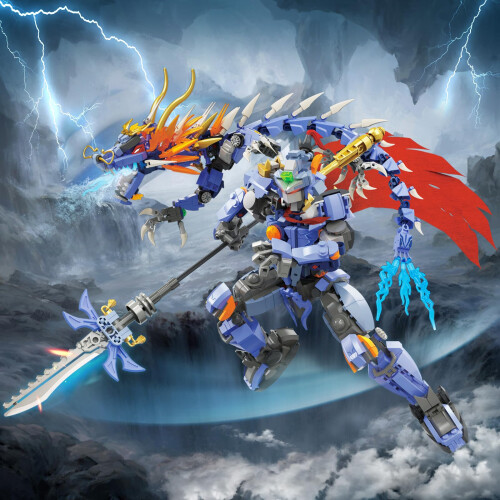 Mechanical Dragon Building Kit with Poseable Joints and Mechanical TRex Model for Display 1