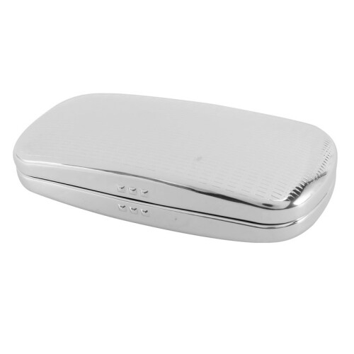 4X Glasses Case, Aluminum Hard Shell Eyeglasses Case Striped Spectacles Box 1
