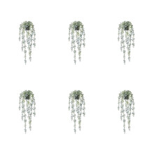 6 Pcs Artificial Hanging Plants Fake Potted Eucalyptus Hanging Plant for Wall Room Home Patio Indoor Outdoor Decor