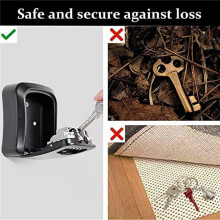 2X Key Cabinet Organizer, Key Lock Box, Wall Mounted Waterproof Key Storage Lock Box with Mounting Kit