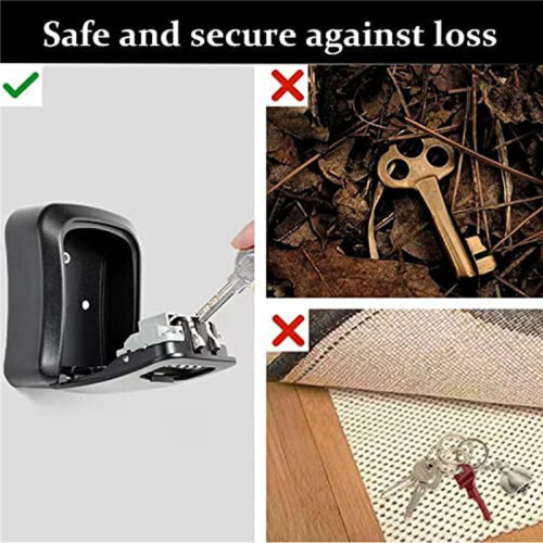 2X Key Cabinet Organizer, Key Lock Box, Wall Mounted Waterproof Key Storage Lock Box with Mounting Kit