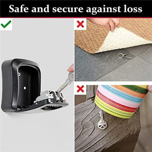 2X Key Cabinet Organizer, Key Lock Box, Wall Mounted Waterproof Key Storage Lock Box with Mounting Kit 1