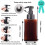 10 Pack Foaming Soap Dispenser 15Oz Refillable Foam Liquid Hand Soap Empty Plastic Pump Bottle Container - Brown 450Ml 5