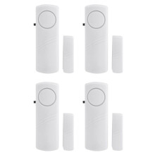 4X Alarme Antivol Porte et Fenêtre Alarme Porte et Fenêtre Fenêtre Alarme Antivol Porte Alarme Magnétique Verre Interrupteur Reed