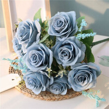 2X Artificial Roses Flowers Silk Rose Flower Bouquet Artificial Flowers Home Garden Decoration Wedding Roses