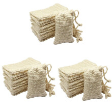 90 St Naturlig Sisal Tvålpåse Exfoliating Soap Saver Påsehållare
