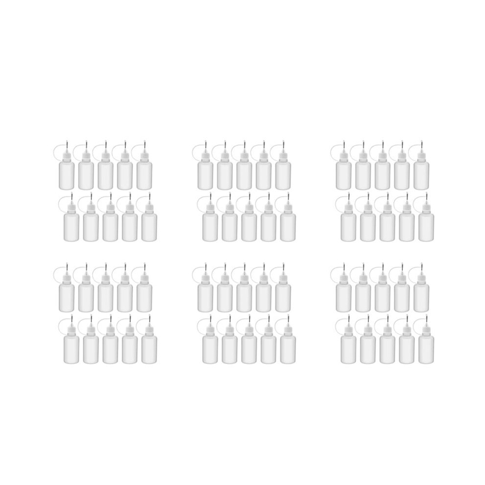 60Pcs 30Ml Plastic Squeezable Tip Applicator Bottle Refillable Dropper Bottles With Needle Tip Caps For Glue Diy 6033511117893