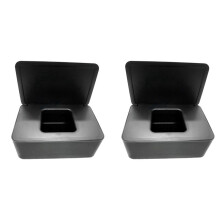 2X Wet Tissue Box with Lid, Pumping Box, Wet Tissue Box, Household Dustproof Desktop Sealed Wet Tissue Box Storage Box