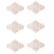 6X Lots Wood Carved Long Onlay Applique Unpainted Flower Walls Cabinets Door Decor Type:21x15cm