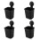 4 PC Suction Cup Toothbrush Cup Holder Rack Plastic Holder Toothpaste Storage Box for Kitchen Bathroom Toilet Black 1