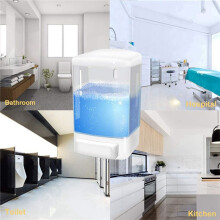 4X Distributeur de Savon Manuel 33.8Oz / 1000Ml Distributeur de Savon Mural Distributeur de Savon Commercial de Salle de Bain pour Restaurant de