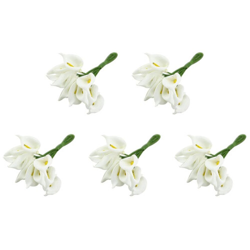 60Pcs  Calla Artificial Flower Bouquet Wedding Decoration DIY Wreath Gift White 1