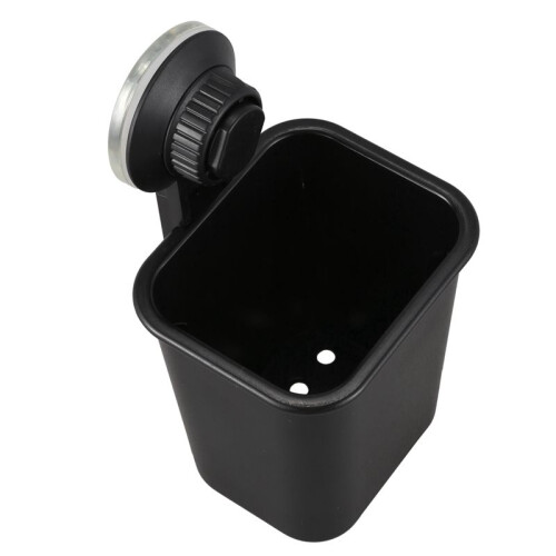 4 PC Suction Cup Toothbrush Cup Holder Rack Plastic Holder Toothpaste Storage Box for Kitchen Bathroom Toilet Black 1