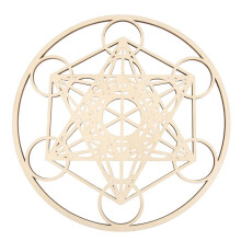 12Pcs / Set Heilige Geometrie Wandkunst Set Holzwandkunst, Heilige Geometrie Kunst, Skulptur, Wanddekoration für Wohnkultur