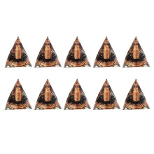 10 Pcs 6cm Crystal Gravel Spiral Pyramid Spiral Coil Pyramid Handmade Home Furnishing Crafts Spiral Copper Wire