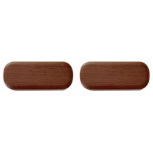 2X Portable Glasses Case Hard Wooden Grain Spectacle Frame Box Reading Glasses Sunglasses Holder Storage Case-Dark Brown
