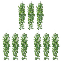 9 Pieces Artificial Hanging Ivy Vine 2.95 Feet Artificial Hanging Plants Wall Greenery for Indoor Outside Home Garden