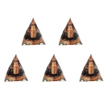 5X PiráMide en Espiral de Grava de Cristal de 6 cm PiráMide Espiral en Espiral PiráMide Hecha A Mano Muebles para el Hogar Manualidades Alambre de