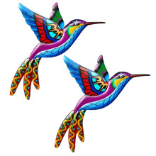 Outdoor Metal Wall Decor - 3D Metal Bird Wall Decor - Outdoor Fence Decor - Garden Fence Backyard Decor