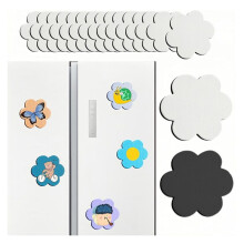 15Pcs CanvasBoards ForPainting Magnetic Canvases Boards DIY Decorative Magnets Painting Crafts Gifts(3in,Flower Shape)