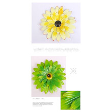 Orange & White Garden Courtyard Iron Sunflower Villa Decoration Gardening Wall Hanging