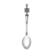 Halloween Spoon Skeleton Skull Handle Tableware Vintage Dinner Table Flatware Set Christmas Gifts B