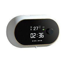 Automatischer Seifenspender Zur Wandmontage, Wiederaufladbar, LED-Anzeige, Gel-Seifenspender für Küche und Bad, Weiß