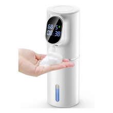 Automatic Soap Dispenser 5-Level Adjustment IPX6 Water-Resistant Foam Soap Dispenser LED  and Temperature Display