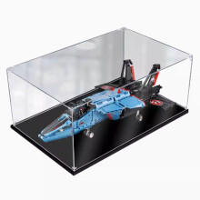 Display Case Acrylic Box for 42066 Jet Aircraft, Clear Dustproof UV Protection, 2mm