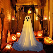 85CM Halloween Dekor Lichterketten Batterie Vordere Veranda Geister Dekorationen Gruselige Weiße Geister Ständer Hof Halloween